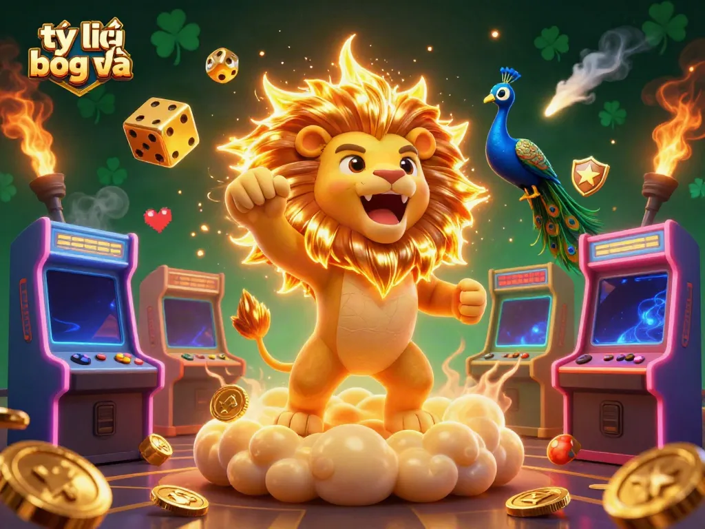 Experience tỷ lệ bóng đá with vibrant 3D casino elements and animated characters in a dynamic scene.