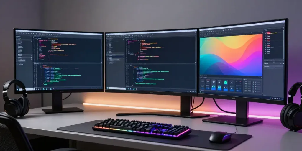 Buy .uk domain and manage your digital presence with advanced software tools in a modern workspace.