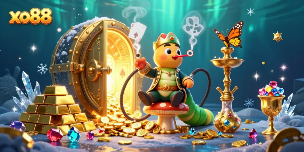 Experience winning action and vibrant fun at xo88 with a colorful illustrated casino scene.
